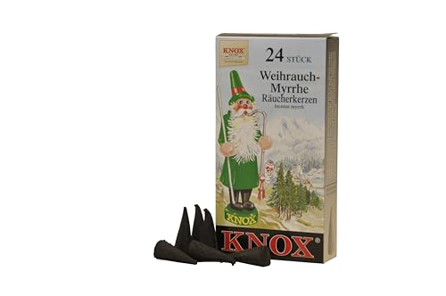 Knox 4er Räucherkerzen Set - Made in Germany - Weihnachten - Honig-Lebkuchen Tanne Weihrauch-Myrrhe Zimt von KNOX