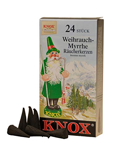 KNOX Räucherkerzen - Duft: Weihrauch-Myrrhe - Menge: 24 Stück - Made in Germany von KNOX