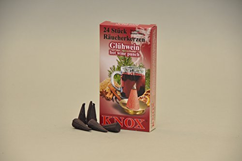 Knox Räucherkerzen/Räucherkegel – Glühwein – 24 Stück/Pkg. (3, Glühwein) von KNOX