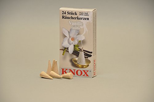 Knox Räucherkerzen/Räucherkegel - Vanille - 24 Stück/Pkg. (3, Vanille) von KNOX