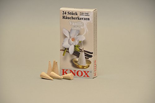 Knox Räucherkerzen/Räucherkegel - Vanille - 24 Stück/Pkg. (5, Vanille) von KNOX