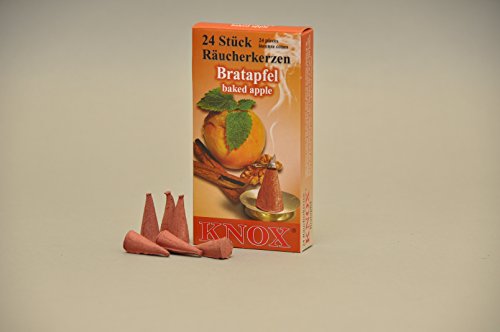 Knox Räucherkerzen/Räucherkegel - Bratapfel - 24 Stück/Pkg. (1, Bratapfel) von KNOX