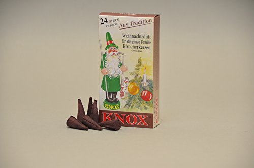 Knox Räucherkerzen/Räucherkegel - Weihnachtsduft - 24 Stück/Pkg. (1, Weihnachtsduft) von KNOX