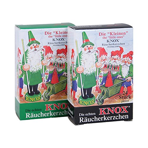 KNOX Mini Räucherkerzen/Rauchkegel Größe S - 2er Set mit den Duftnoten: Weihrauch, Tanne - Insgesamt 48 Stück - Made in Germany von KNOX