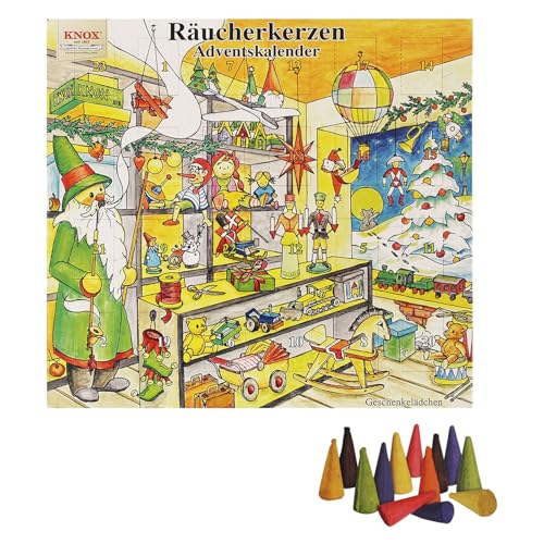 Knox Räucherkerzen Adventskalender mit 24 verschiedenen Düften - Weihnachtshaus - 2020 - Made in Germany von KNOX