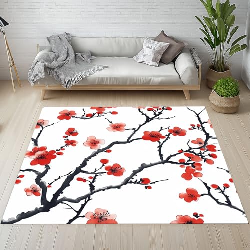 Chinesischer Tuschemalerei Schmutzfangmatte Eingangsteppich 40x60 cm, Pflaumenblüte Blumen Filialen Floral Kleiner Teppich Rutschfest Waschbare fur Schlafzimmer Badezimmer Kinderzimmer Wohnzimmer Chinesischer Tuschemalerei Schmutzfangmatte Eingangsteppich 40x60 cm, Pflaumenblüte Blumen Filialen Floral Kleiner Teppich Rutschfest Waschbare fur Schlafzimmer Badezimmer Kinderzimmer Wohnzimmer von Kntnshac