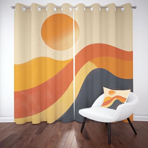 Geometrisches Tal Vorhänge Schlafzimmer, Abstrakte Kunst Vorhang Wohnzimmer, Grau Thermo Gardinen mit Ösen, 2er Set Curtains, H215 x B110 cm Geometrisches Tal Vorhänge Schlafzimmer, Abstrakte Kunst Vorhang Wohnzimmer, Grau Thermo Gardinen mit Ösen, 2er Set Curtains, H215 x B110 cm von Kntnshac