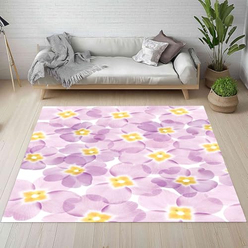 Kntnshac Botanisches Blumenmuster Schmutzfangmatte Eingangsteppich 40x60 cm, Lila Blütenblatt Moderne Ästhetik Kleiner Teppich rutschfest Waschbare fur Schlafzimmer Badezimmer Kinderzimmer Wohnzimmer Kntnshac Botanisches Blumenmuster Schmutzfangmatte Eingangsteppich 40x60 cm, Lila Blütenblatt Moderne Ästhetik Kleiner Teppich rutschfest Waschbare fur Schlafzimmer Badezimmer Kinderzimmer Wohnzimmer von Kntnshac