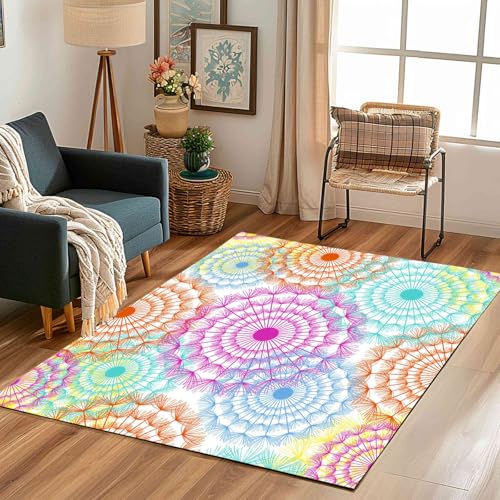 Kntnshac Bunt Pusteblume Schmutzfangmatte rutschfest Waschbare, Abstrakt Pusteblume Vintage Bohemian Eingangsteppich Kleiner Teppich fur Wohnzimmer Schlafzimmer Küche Kinderzimmer 50x80 cm Kntnshac Bunt Pusteblume Schmutzfangmatte rutschfest Waschbare, Abstrakt Pusteblume Vintage Bohemian Eingangsteppich Kleiner Teppich fur Wohnzimmer Schlafzimmer Küche Kinderzimmer 50x80 cm von Kntnshac