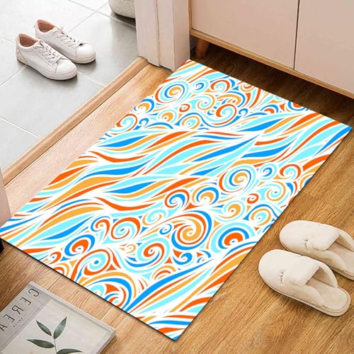 Kntnshac Bunt Streifen Teppich Wohnzimmer Flur rutschfest Waschbare, Geometrischer Wirbel Moderne Ästhetik Teppiche Kurzflor fur Schlafzimmer Badezimmer Kinderzimmer Küche Balkon 120x170 cm Kntnshac Bunt Streifen Teppich Wohnzimmer Flur rutschfest Waschbare, Geometrischer Wirbel Moderne Ästhetik Teppiche Kurzflor fur Schlafzimmer Badezimmer Kinderzimmer Küche Balkon 120x170 cm von Kntnshac