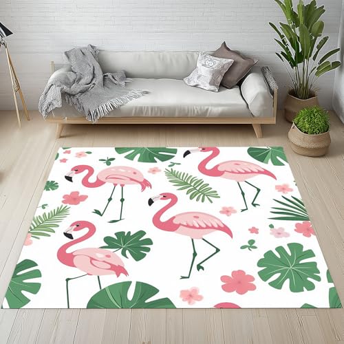 Kntnshac Cartoon Flamingo Schmutzfangmatte rutschfest Waschbare, Tropische Tiere Pflanzen Blätter Blumen Eingangsteppich Kleiner Teppich fur Wohnzimmer Schlafzimmer Küche Kinderzimmer 50x80 cm Kntnshac Cartoon Flamingo Schmutzfangmatte rutschfest Waschbare, Tropische Tiere Pflanzen Blätter Blumen Eingangsteppich Kleiner Teppich fur Wohnzimmer Schlafzimmer Küche Kinderzimmer 50x80 cm von Kntnshac
