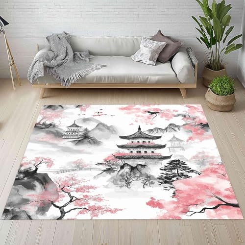 Kntnshac Chinesische Tuschmalerei Teppich rutschfest Weich, Vintage Pavillon Gebirge Blumen Teppiche Kurzflor Waschbare fur Schlafzimmer Badezimmer Kinderzimmer Wohnzimmer 240x340 cm Kntnshac Chinesische Tuschmalerei Teppich rutschfest Weich, Vintage Pavillon Gebirge Blumen Teppiche Kurzflor Waschbare fur Schlafzimmer Badezimmer Kinderzimmer Wohnzimmer 240x340 cm von Kntnshac