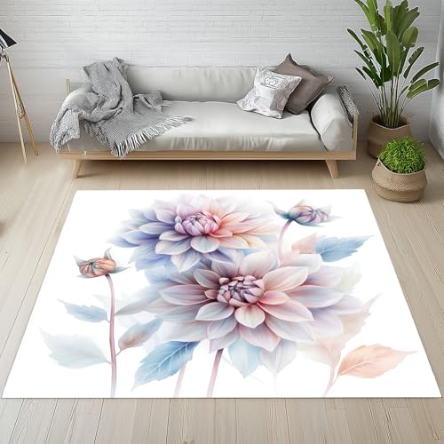 Kntnshac Dahlien Blumen Teppich 160x230, Pop Art Blütenblatt Pflanzen Blätter Teppiche Flur Weich rutschfest Waschbare fur Wohnzimmer Schlafzimmer Badezimmer Kinderzimmer Küche Balkon Esszimmer Kntnshac Dahlien Blumen Teppich 160x230, Pop Art Blütenblatt Pflanzen Blätter Teppiche Flur Weich rutschfest Waschbare fur Wohnzimmer Schlafzimmer Badezimmer Kinderzimmer Küche Balkon Esszimmer von Kntnshac