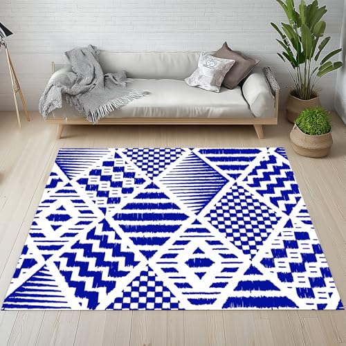 Kntnshac Geometrische Raute Teppich rutschfest Weich 100x150 cm, Geometrische Raute Welle Moderne Ästhetik Teppiche Waschbare Flur Kurzflor fur Wohnzimmer Kinderzimmer Schlafzimmer Küche Bettvorleger Kntnshac Geometrische Raute Teppich rutschfest Weich 100x150 cm, Geometrische Raute Welle Moderne Ästhetik Teppiche Waschbare Flur Kurzflor fur Wohnzimmer Kinderzimmer Schlafzimmer Küche Bettvorleger von Kntnshac