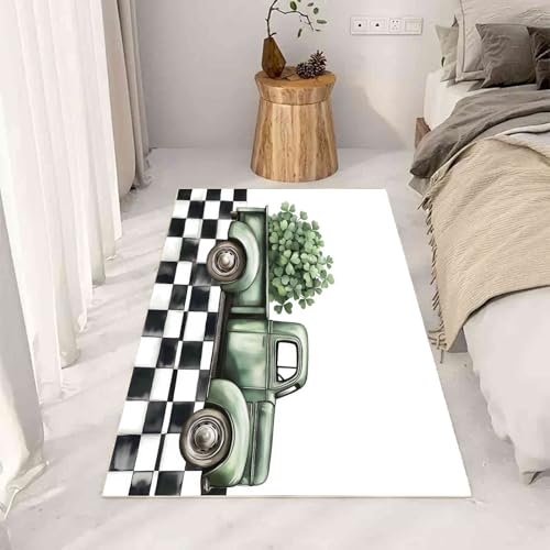Kntnshac Grün Kleintransporter Teppich rutschfest Weich, Pflanzen Kleeblatt Schwarz Weiß Plaid Teppiche Kurzflor Waschbare fur Schlafzimmer Badezimmer Kinderzimmer Wohnzimmer 240x340 cm Kntnshac Grün Kleintransporter Teppich rutschfest Weich, Pflanzen Kleeblatt Schwarz Weiß Plaid Teppiche Kurzflor Waschbare fur Schlafzimmer Badezimmer Kinderzimmer Wohnzimmer 240x340 cm von Kntnshac
