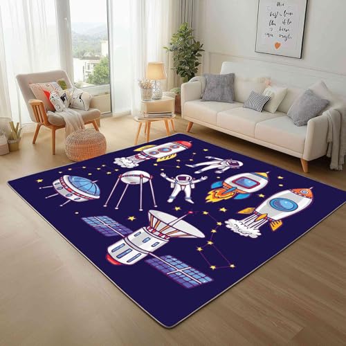 Kntnshac Karikatur Astronaut Schmutzfangmatte rutschfest Waschbare, Rakete Satellit Großer Wagen Eingangsteppich Kleiner Teppich fur Wohnzimmer Schlafzimmer Küche Kinderzimmer 50x80 cm Kntnshac Karikatur Astronaut Schmutzfangmatte rutschfest Waschbare, Rakete Satellit Großer Wagen Eingangsteppich Kleiner Teppich fur Wohnzimmer Schlafzimmer Küche Kinderzimmer 50x80 cm von Kntnshac