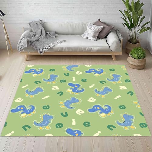 Kntnshac Karikatur Dinosaurier Teppich 160x230, Niedlich Tiere Dino Cartoon Tier Teppiche Flur Weich rutschfest Waschbare fur Wohnzimmer Schlafzimmer Badezimmer Kinderzimmer Küche Balkon Esszimmer Kntnshac Karikatur Dinosaurier Teppich 160x230, Niedlich Tiere Dino Cartoon Tier Teppiche Flur Weich rutschfest Waschbare fur Wohnzimmer Schlafzimmer Badezimmer Kinderzimmer Küche Balkon Esszimmer von Kntnshac