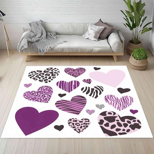 Kntnshac Liebe Herzen Teppich Flur rutschfest Waschbare 80x150 cm, Abstrakt Leopardenmuster Modern Romantisch Teppiche Kurzflor fur Schlafzimmer Badezimmer Kinderzimmer Wohnzimmer Küche Balkon Kntnshac Liebe Herzen Teppich Flur rutschfest Waschbare 80x150 cm, Abstrakt Leopardenmuster Modern Romantisch Teppiche Kurzflor fur Schlafzimmer Badezimmer Kinderzimmer Wohnzimmer Küche Balkon von Kntnshac