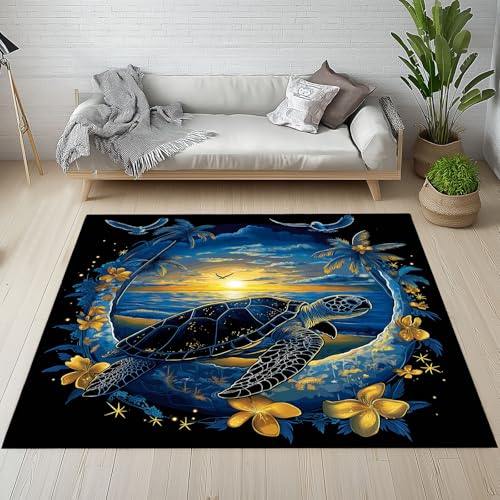 Kntnshac Meeresschildkröten Schmutzfangmatte Eingangsteppich 40x60 cm, Sonnenuntergang Kokosnussbaum Blumen Kleiner Teppich rutschfest Waschbare fur Schlafzimmer Badezimmer Kinderzimmer Wohnzimmer Kntnshac Meeresschildkröten Schmutzfangmatte Eingangsteppich 40x60 cm, Sonnenuntergang Kokosnussbaum Blumen Kleiner Teppich rutschfest Waschbare fur Schlafzimmer Badezimmer Kinderzimmer Wohnzimmer von Kntnshac