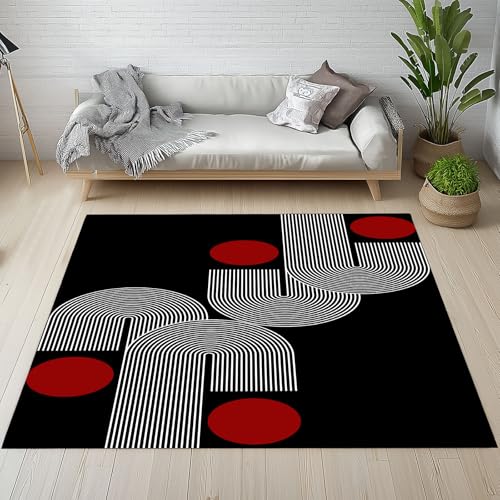 Kntnshac Mid Century Schmutzfangmatte rutschfest Waschbare, Geometrischer Kreis Linie Moderne Ästhetik Eingangsteppich Kleiner Teppich fur Wohnzimmer Schlafzimmer Küche Kinderzimmer 50x80 cm Kntnshac Mid Century Schmutzfangmatte rutschfest Waschbare, Geometrischer Kreis Linie Moderne Ästhetik Eingangsteppich Kleiner Teppich fur Wohnzimmer Schlafzimmer Küche Kinderzimmer 50x80 cm von Kntnshac