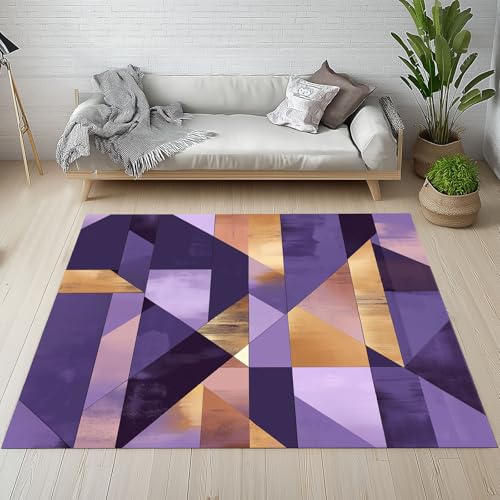 Kntnshac Moderne Abstrakte Kunst Schmutzfangmatte Eingangsteppich 40x60 cm, Geometrische Muster Lila Kleiner Teppich rutschfest Waschbare fur Schlafzimmer Badezimmer Kinderzimmer Wohnzimmer Kntnshac Moderne Abstrakte Kunst Schmutzfangmatte Eingangsteppich 40x60 cm, Geometrische Muster Lila Kleiner Teppich rutschfest Waschbare fur Schlafzimmer Badezimmer Kinderzimmer Wohnzimmer von Kntnshac