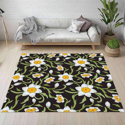 Kntnshac Narzissen Blumen Schmutzfangmatte Eingangsteppich 40x60 cm, Pflanzen Rebe Floral Pastoral Blüten Kleiner Teppich rutschfest Waschbare fur Schlafzimmer Badezimmer Kinderzimmer Wohnzimmer Kntnshac Narzissen Blumen Schmutzfangmatte Eingangsteppich 40x60 cm, Pflanzen Rebe Floral Pastoral Blüten Kleiner Teppich rutschfest Waschbare fur Schlafzimmer Badezimmer Kinderzimmer Wohnzimmer von Kntnshac