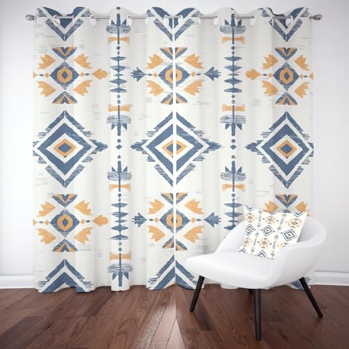Kntnshac Südwesten Azteken Stamm Thermo Gardinen mit Ösen, Ureinwohner Amerikas Blackout Curtain fur Schlafzimmer Wohnzimmer, Vintage Ethnisch Schallschutz Vorhänge 2er Set 245 cm Lang 140 cm Breit Kntnshac Südwesten Azteken Stamm Thermo Gardinen mit Ösen, Ureinwohner Amerikas Blackout Curtain fur Schlafzimmer Wohnzimmer, Vintage Ethnisch Schallschutz Vorhänge 2er Set 245 cm Lang 140 cm Breit von Kntnshac