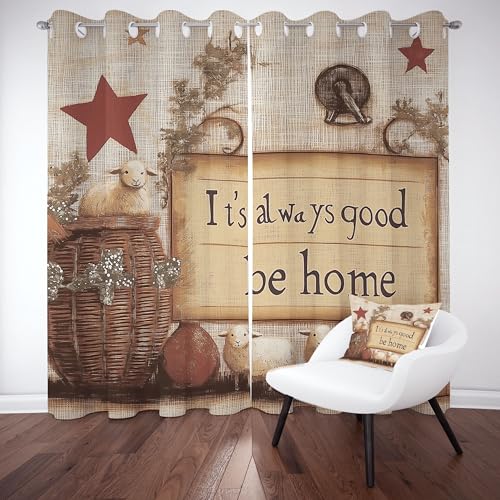Kntnshac Tier Schaf Vorhänge Schlafzimmer, Roter fünfzackiger Stern Vorhang Wohnzimmer, Braun Thermo Gardinen mit Ösen, 2er Set Curtains, H215 x B110 cm Kntnshac Tier Schaf Vorhänge Schlafzimmer, Roter fünfzackiger Stern Vorhang Wohnzimmer, Braun Thermo Gardinen mit Ösen, 2er Set Curtains, H215 x B110 cm von Kntnshac