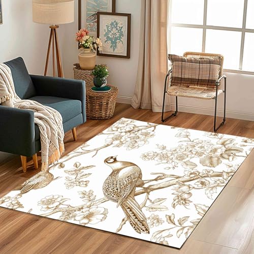 Kntnshac Vintage Blumen Vögel Schmutzfangmatte Eingangsteppich 40x60 cm, Pflanzen Floral Bauernhaus Rustikal Kleiner Teppich rutschfest Waschbare fur Schlafzimmer Badezimmer Kinderzimmer Wohnzimmer Kntnshac Vintage Blumen Vögel Schmutzfangmatte Eingangsteppich 40x60 cm, Pflanzen Floral Bauernhaus Rustikal Kleiner Teppich rutschfest Waschbare fur Schlafzimmer Badezimmer Kinderzimmer Wohnzimmer von Kntnshac