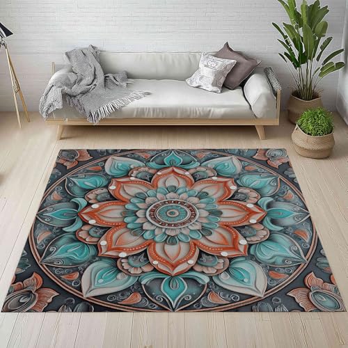 Kntnshac Vintage Bohemian Blumen Schmutzfangmatte Eingangsteppich 40x60 cm, Abstrakt Mandala Boho Ethnisch Kleiner Teppich rutschfest Waschbare fur Schlafzimmer Badezimmer Kinderzimmer Wohnzimmer Kntnshac Vintage Bohemian Blumen Schmutzfangmatte Eingangsteppich 40x60 cm, Abstrakt Mandala Boho Ethnisch Kleiner Teppich rutschfest Waschbare fur Schlafzimmer Badezimmer Kinderzimmer Wohnzimmer von Kntnshac