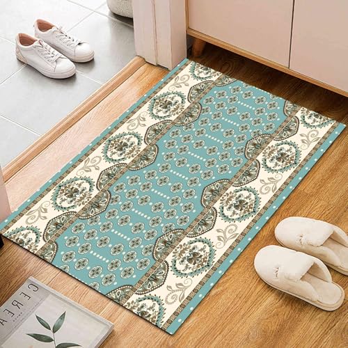 Kntnshac Vintage Bohemian Schmutzfangmatte rutschfest Waschbare, Boho Medaillon Mandala Ethnische Eingangsteppich Kleiner Teppich fur Wohnzimmer Schlafzimmer Küche Kinderzimmer 50x80 cm Kntnshac Vintage Bohemian Schmutzfangmatte rutschfest Waschbare, Boho Medaillon Mandala Ethnische Eingangsteppich Kleiner Teppich fur Wohnzimmer Schlafzimmer Küche Kinderzimmer 50x80 cm von Kntnshac