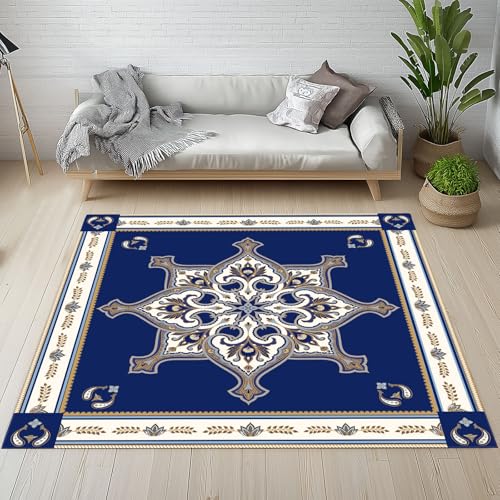 Kntnshac Vintage Chinesischer Stil Teppiche rutschfest Waschbare Weich 150x240 cm, Orientalisch Aesthetic Ethnischer Geometrie Teppich Kurzflor fur Schlafzimmer Badezimmer Balkon Wohnzimmer Esszimmer Kntnshac Vintage Chinesischer Stil Teppiche rutschfest Waschbare Weich 150x240 cm, Orientalisch Aesthetic Ethnischer Geometrie Teppich Kurzflor fur Schlafzimmer Badezimmer Balkon Wohnzimmer Esszimmer von Kntnshac