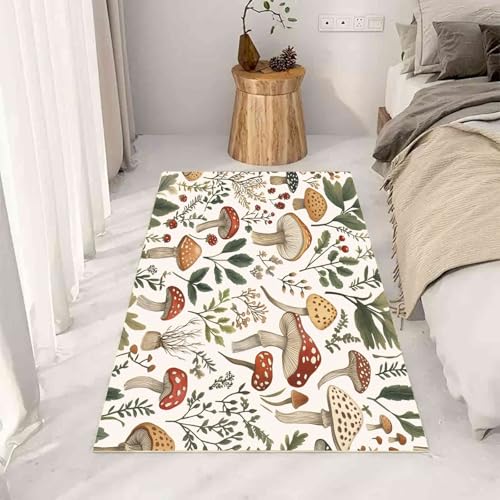 Kntnshac Wald Wilde Arten Pilz Teppich Wohnzimmer Flur rutschfest Waschbare, Botanischer Pilz Wildpilz Blätter Teppiche Kurzflor fur Schlafzimmer Badezimmer Kinderzimmer Küche Balkon 120x170 cm Kntnshac Wald Wilde Arten Pilz Teppich Wohnzimmer Flur rutschfest Waschbare, Botanischer Pilz Wildpilz Blätter Teppiche Kurzflor fur Schlafzimmer Badezimmer Kinderzimmer Küche Balkon 120x170 cm von Kntnshac