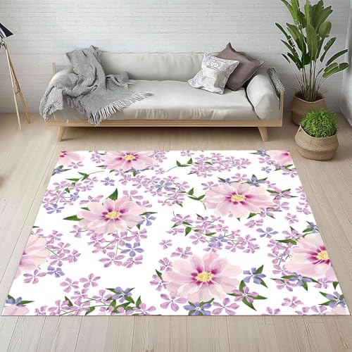 Rosa Blüten Schmutzfangmatte Eingangsteppich 40x60 cm, Rustikal Pastoral Blumen Pflanzen Blätter Floral Kleiner Teppich Rutschfest Waschbare fur Schlafzimmer Badezimmer Kinderzimmer Wohnzimmer Rosa Blüten Schmutzfangmatte Eingangsteppich 40x60 cm, Rustikal Pastoral Blumen Pflanzen Blätter Floral Kleiner Teppich Rutschfest Waschbare fur Schlafzimmer Badezimmer Kinderzimmer Wohnzimmer von Kntnshac