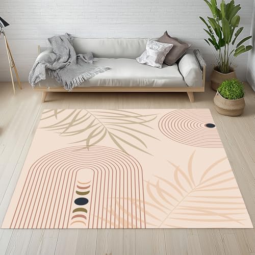 Vintage Boho Teppiche Kurzflor Rutschfest Waschbare 200x200 cm, Mid Century Pflanzen Blätter Geometrie Linien Teppich Weich fur Schlafzimmer Badezimmer Kinderzimmer Küche Balkon Wohnzimmer Esszimmer Vintage Boho Teppiche Kurzflor Rutschfest Waschbare 200x200 cm, Mid Century Pflanzen Blätter Geometrie Linien Teppich Weich fur Schlafzimmer Badezimmer Kinderzimmer Küche Balkon Wohnzimmer Esszimmer von Kntnshac