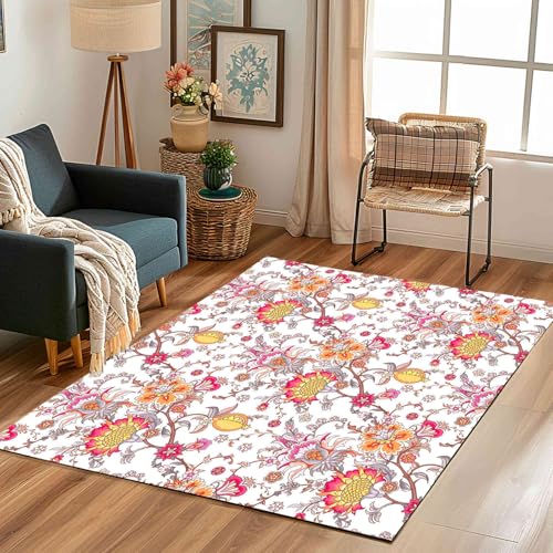 William Morris-Stil Blumen Schmutzfangmatte Eingangsteppich 40x60 cm, Boho Paisley Abstrakt Blumenmuster Kleiner Teppich Rutschfest Waschbare fur Schlafzimmer Badezimmer Kinderzimmer Wohnzimmer William Morris-Stil Blumen Schmutzfangmatte Eingangsteppich 40x60 cm, Boho Paisley Abstrakt Blumenmuster Kleiner Teppich Rutschfest Waschbare fur Schlafzimmer Badezimmer Kinderzimmer Wohnzimmer von Kntnshac