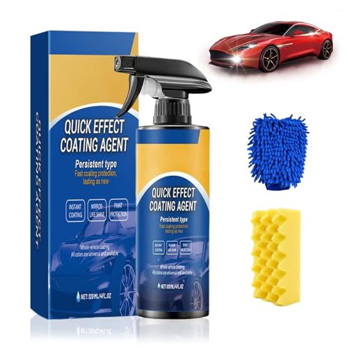 Drachekind Auto Beschichtungsspray, Quick Effect Coating Agent, Autolackspray für Glanz Und Schutz, Autopflegeset Geeignet Für Autos Und Motorräder (1) von Knubbuf