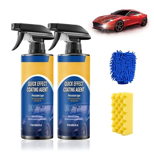 Drachekind Auto Beschichtungsspray, Quick Effect Coating Agent, Autolackspray für Glanz Und Schutz, Autopflegeset Geeignet Für Autos Und Motorräder (2) von Knubbuf