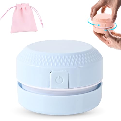 Knubbuf Swiftvac – Smarter Staubsauger, Swiftvac Saugroboter 3-in-1, 360° drehbar, Mini-Handstaubsauger mit großem Stauraum, tragbarer, leiser Tischstaubsauger (Blue, Battery Model) von Knubbuf