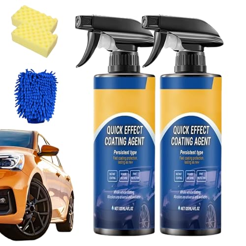 Quick Effect Coating Agent, Advanced Car Quick-Acting Coating Agent Spray, Car Scratch Remover, Restore Cars Shine and Long-Lasting Protection (3Pcs) von Knubbuf