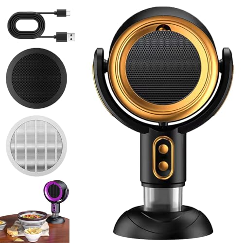 Smoke Clean, Portable Clean Smoke, Indoor Smoke Clean Für Raucher, Smoke Away Smoke Purifier, Kitchen Mini Smoke Air Cleaner (Gold-Rechargeable) von Knubbuf