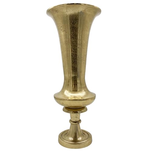 KNÜLLERMARKT I Elegante Amphore Vase Gold Metall ca. 61 cm Hochzeit Verlobung Tischdeko edel elegant Gesteck Gestecke Blumen von Knüllermarkt