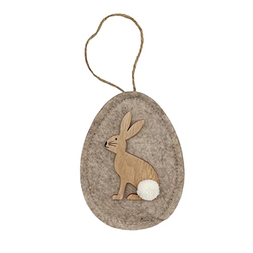 Knüllermarkt 33735 | Filz Osterei zum hängen beige ca. 13 cm | Osterhase Ostern Osterdeko Deko Dekoration Hase Häßchen von Knüllermarkt