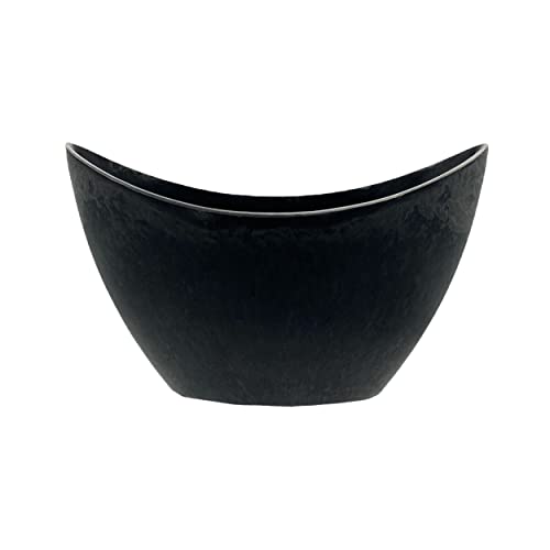 Knüllermarkt 33756-001 I Modern Schiffchen Schale I schwarz Bloggerstyle Hochzeit Gestecke Gesteck Blumen Tischdeko Schrank ca. 24 cm von Knüllermarkt