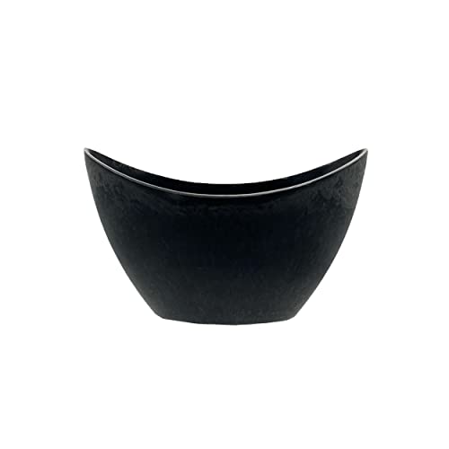 Knüllermarkt 33756-002 I Modern Schiffchen Schale I schwarz Bloggerstyle Hochzeit Gestecke Gesteck Blumen Tischdeko Schrank ca. 20 cm von Knüllermarkt