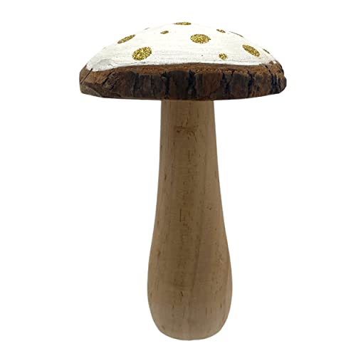 Knüllermarkt 34270 I Holz Pilz I Natur Gold Weiss I goldene Pünktchen I Deko I Figur I Weihnachten I Winter I Bloggerstyle I Fensterdeko I Tischdeko I Gesteck I Gestecke Knüllermarkt 34270 I Holz Pilz I Natur Gold Weiss I goldene Pünktchen I Deko I Figur I Weihnachten I Winter I Bloggerstyle I Fensterdeko I Tischdeko I Gesteck I Gestecke von Knüllermarkt