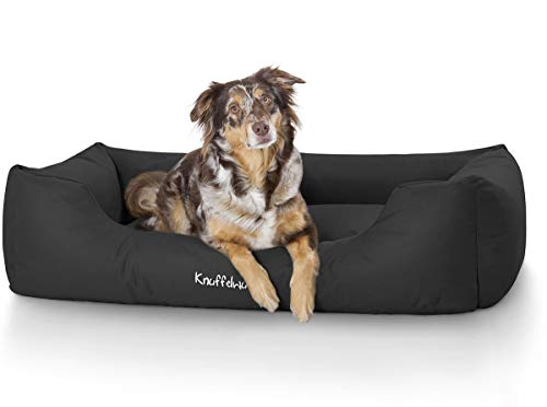 Knuffelwuff Hundebett Finlay aus Nylongewebe XXL 120 x 85cm Schwarz - Hundesofa mit erhöhte Ränder und abnehmbarem Bezug - leicht zu reinigen - für große, mittelgroße und kleine Hunde Knuffelwuff Hundebett Finlay aus Nylongewebe XXL 120 x 85cm Schwarz - Hundesofa mit erhöhte Ränder und abnehmbarem Bezug - leicht zu reinigen - für große, mittelgroße und kleine Hunde von Knuffelwuff