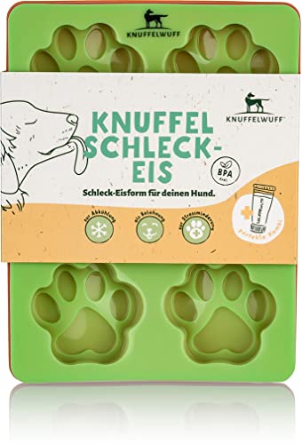 Knuffelwuff Hundekekse oder Eisform Matte Pfote Dreierpack - Silikon Backmatte für Hundekekse - Backform, Backunterlage, Eisform mit Pfötchen - BPA frei - Hitzebeständig, Kältebeständig für Hundeeis von Knuffelwuff