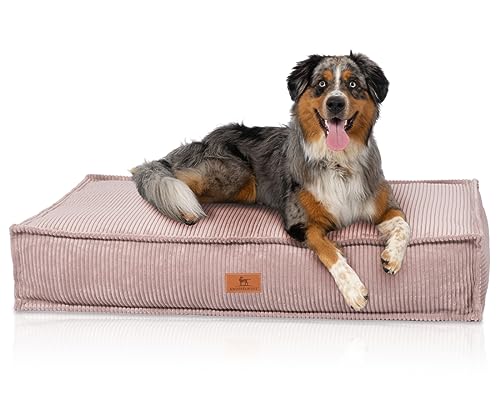 Knuffelwuff Hundekissen Lesedi aus Cord mit Handwebcharakter 120x80cm Rosa - Abnehmbarer Bezug - waschbar - für große, mittelgroße und kleine Hunde Knuffelwuff Hundekissen Lesedi aus Cord mit Handwebcharakter 120x80cm Rosa - Abnehmbarer Bezug - waschbar - für große, mittelgroße und kleine Hunde von Knuffelwuff