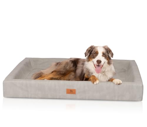 Knuffelwuff orthopädisches Hundebett Austin aus Kunstleder M-L 85 x 65cm Grau Knuffelwuff orthopädisches Hundebett Austin aus Kunstleder M-L 85 x 65cm Grau von Knuffelwuff